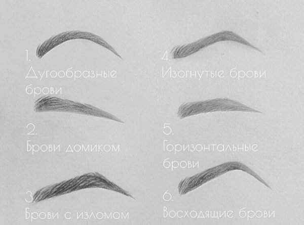 Поэтапное рисование бровей