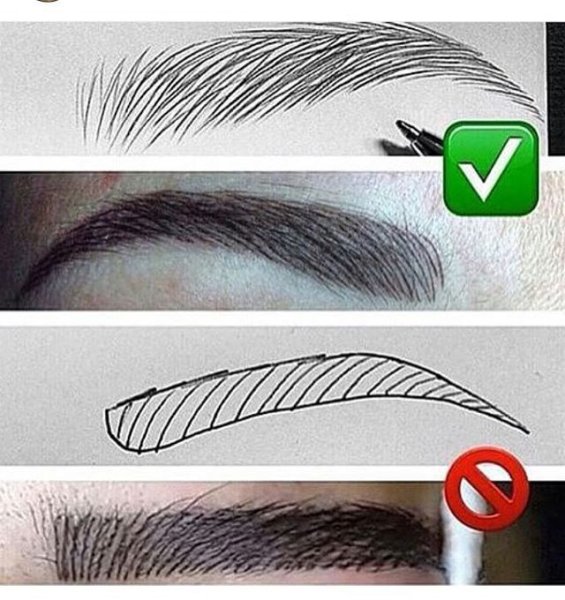 Нарисованные брови