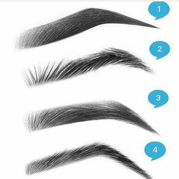 Поэтапное рисование бровей