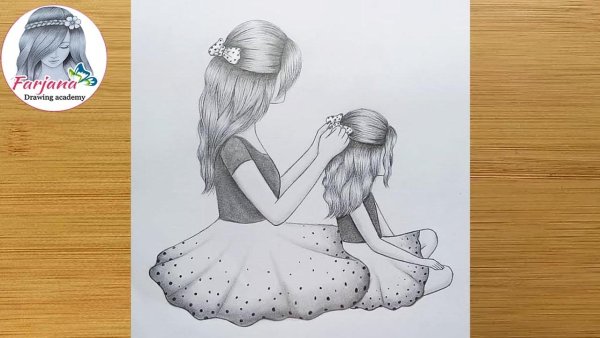 Рисунок на день матери легкий