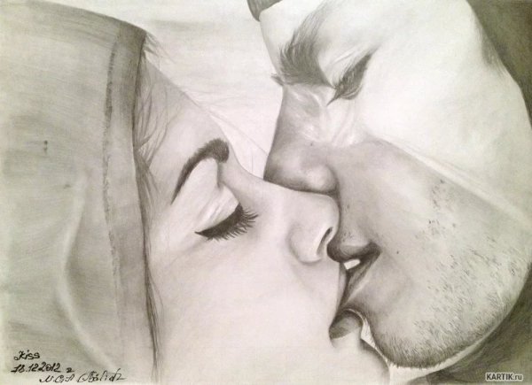 Объятия рисунок карандашом