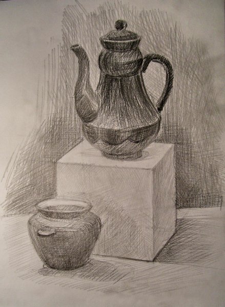Натюрморт рисунок карандашом для начинающих
