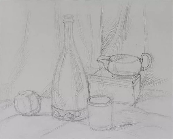 Натюрморт простым карандашом