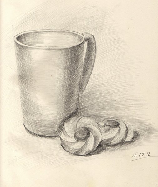 Натюрморт карандашом для начинающих