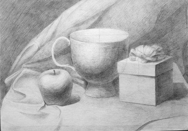 Академическая штриховка натюрморты