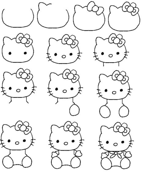 Простые поэтапные рисунки для детей