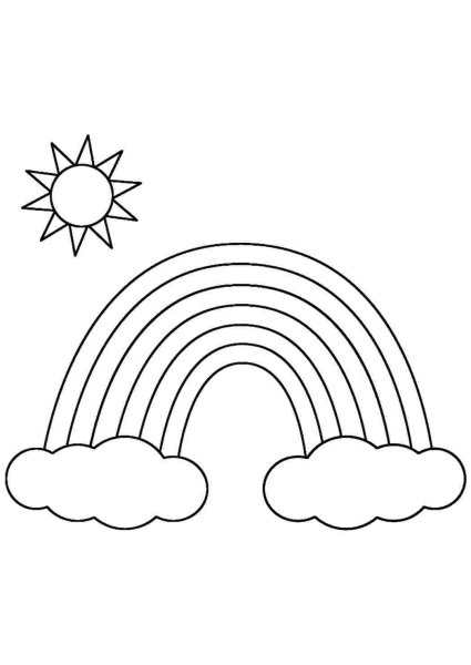 Раскраска Радуга маленькая