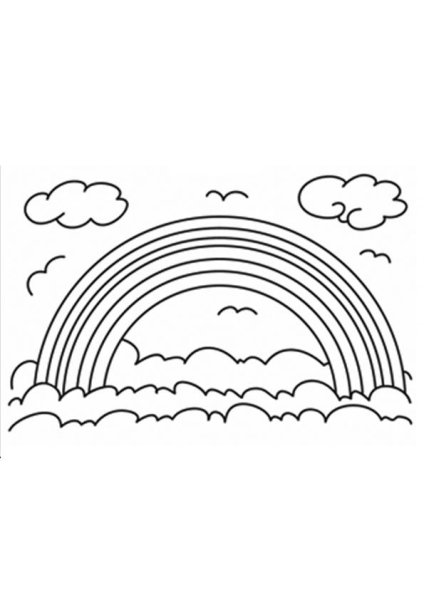 Радуга раскраска для детей