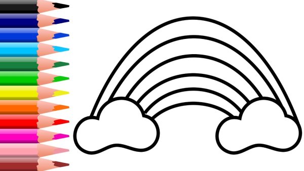 Карандаши для рисования радугой