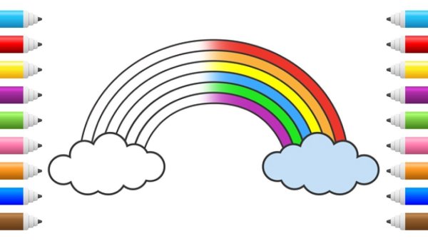 Радуга карандашом