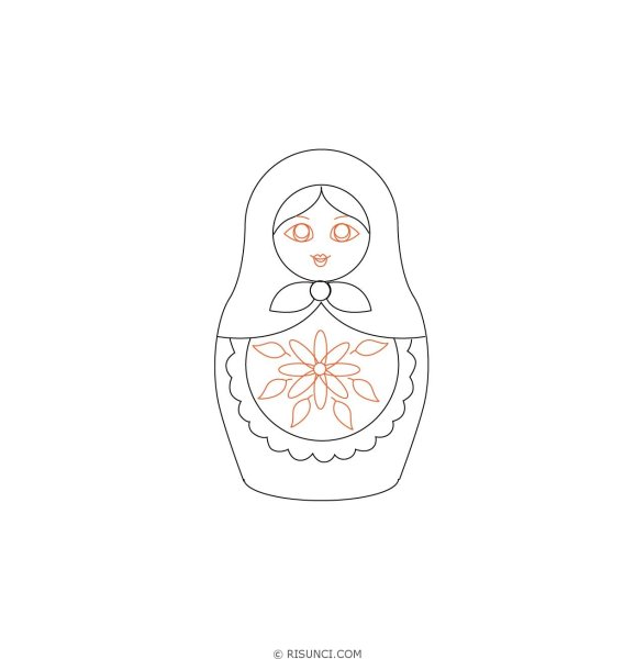 Раскраска Матрешка