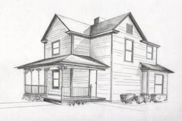 Дом мечты карандашом