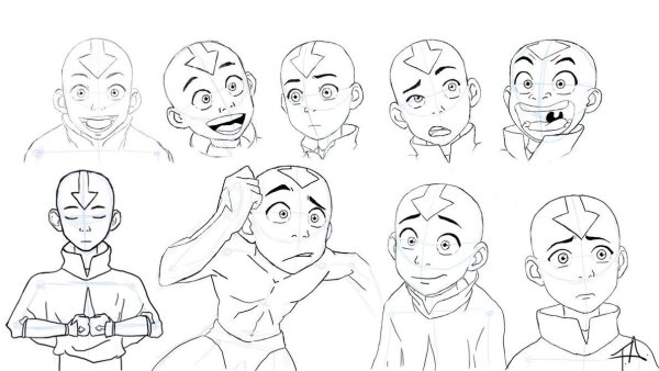 Аватар аанг скетч