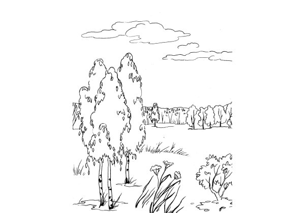 Осень карандашом