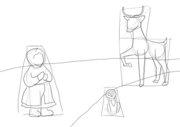 Рисунок к сказке Бажова серебряное копытце