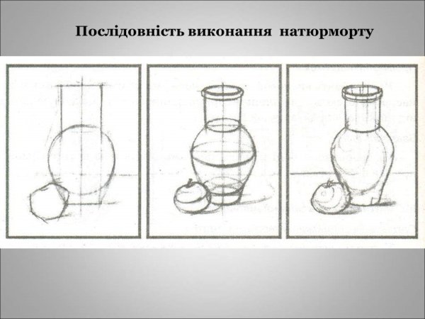 Этапы рисования натюрморта карандашом этапы