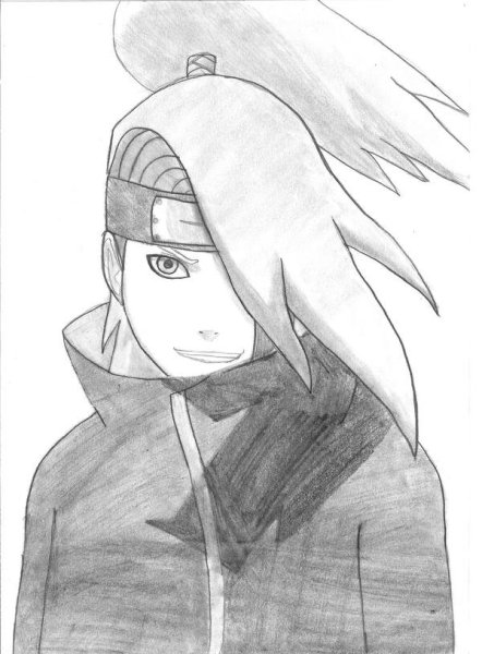 Дейдара Тсукури карандашом