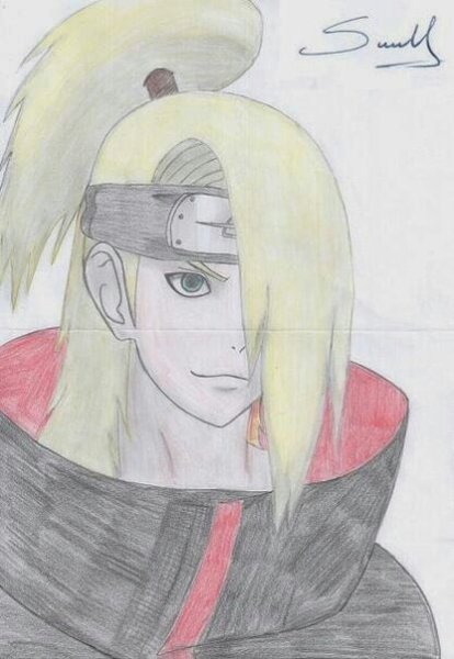 Дейдара Тсукури карандашом