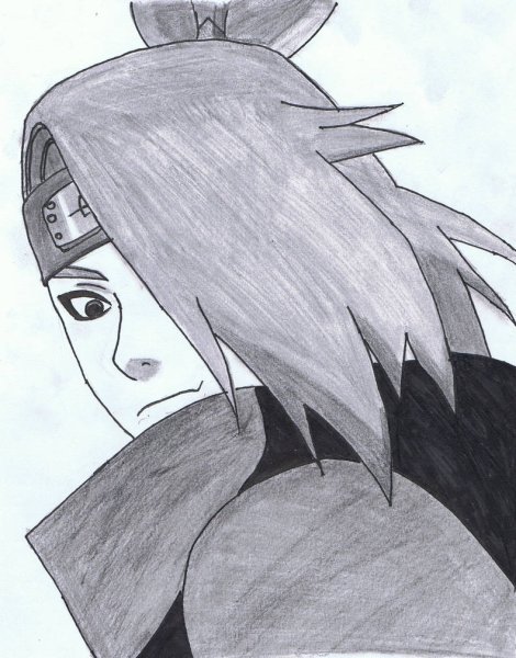 Срисовки аниме Наруто Дейдара