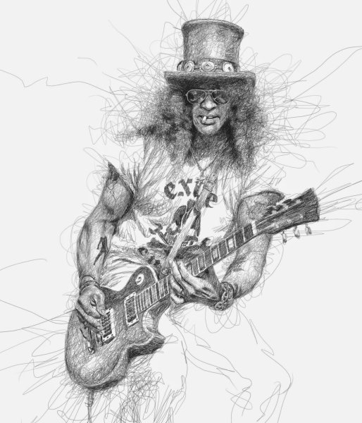 Тату гитара эскиз