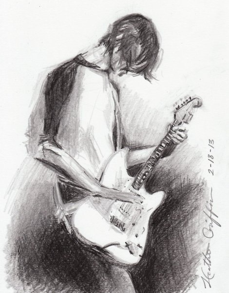 Тату гитара эскиз