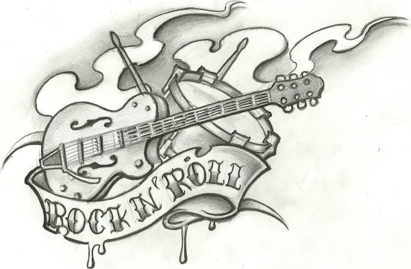 Гитара рисунок