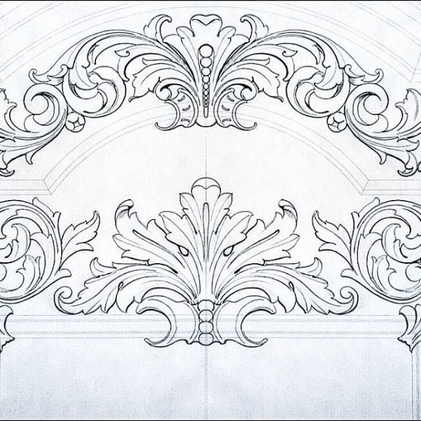 Узоры Барокко Ренессанс буазери