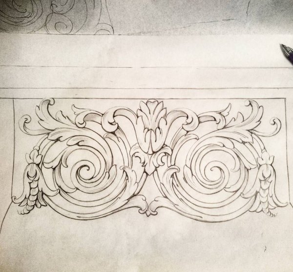 Барокко орнамент резьба по дереву