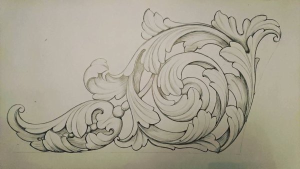 Резьба по дереву акантовый орнамент