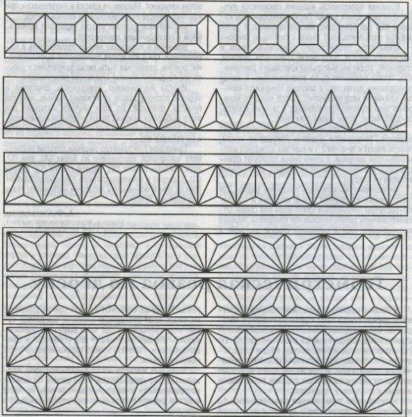 Простые узоры для резьбы по дереву