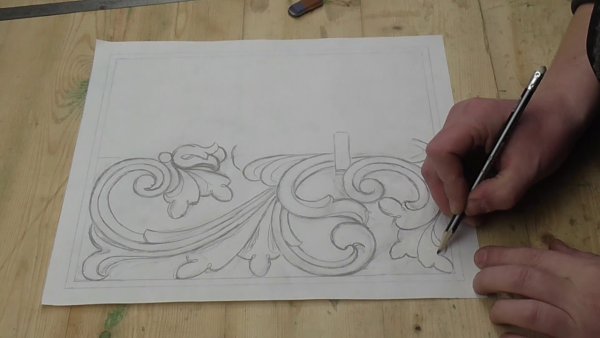 Резьба по дереву рисунки карандашом