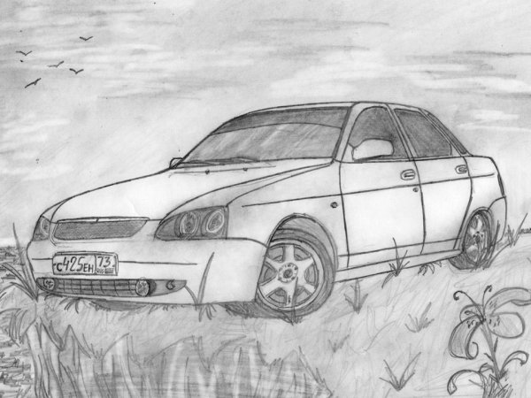 Раскраска ВАЗ 2114 Лада Приора