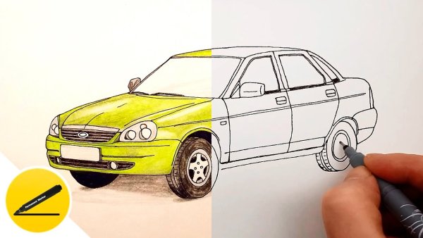 Рисунки машины Лада