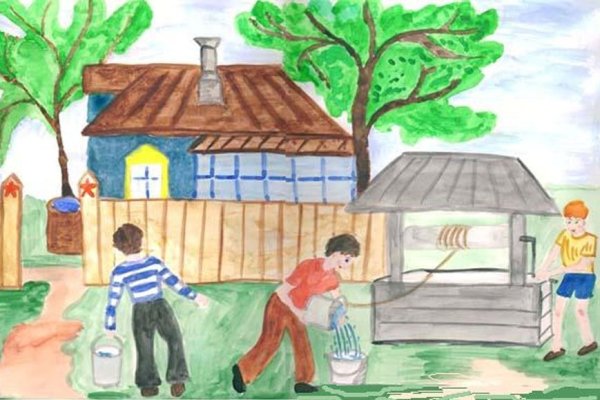 Рисунок к повести Тимур и его команда