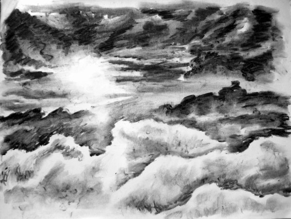 Облака карандашом