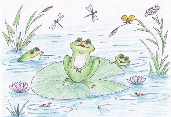 Рисунок к сказке лягушка путешественница