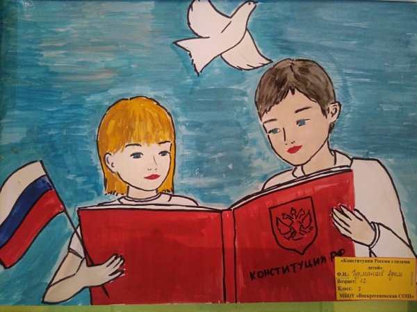 Рисунок на тему Конституция глазами детей