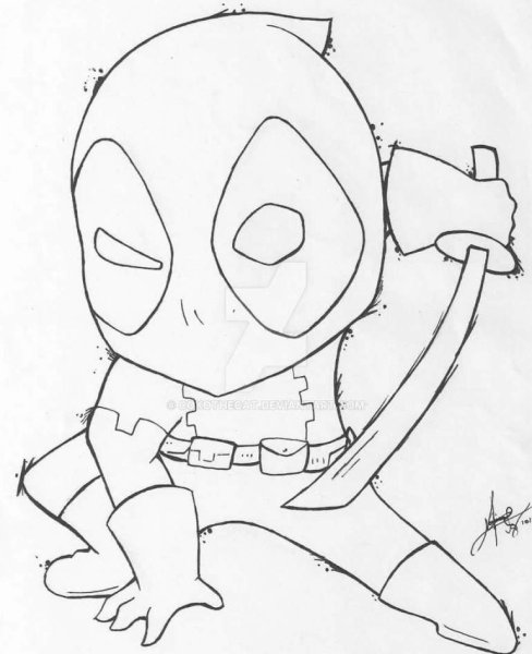 Картинки Дедпула для срисовки