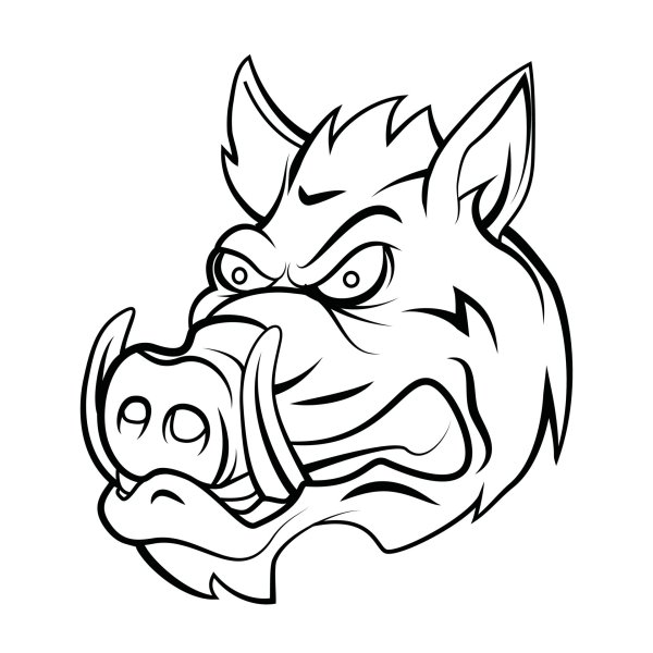 Морда кабана тату