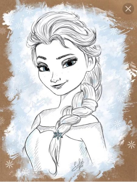 Эльза Холодное сердце карандашом