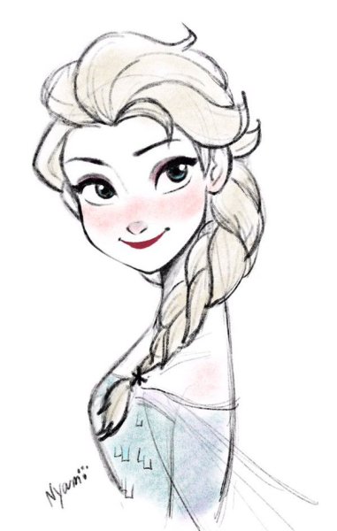 Холодное сердце для срисовки