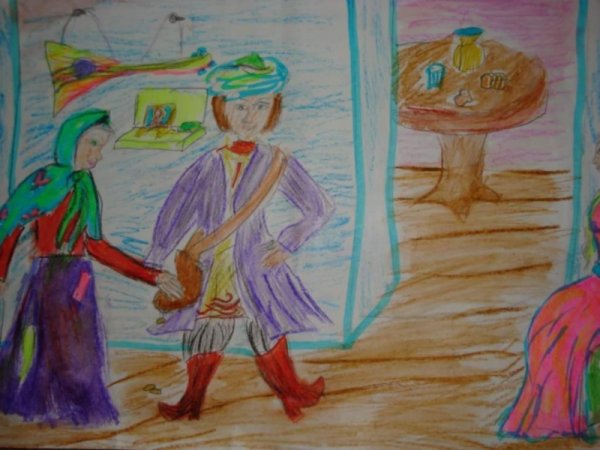 Иллюстрация к сказке Ашик Кериб