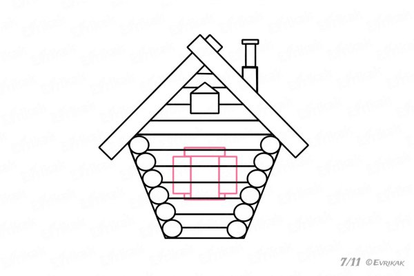 Избушка раскраска