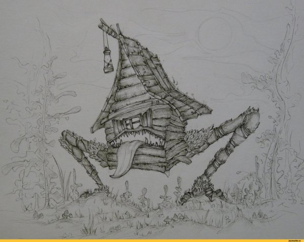 Рисование сказочный домик Теремок