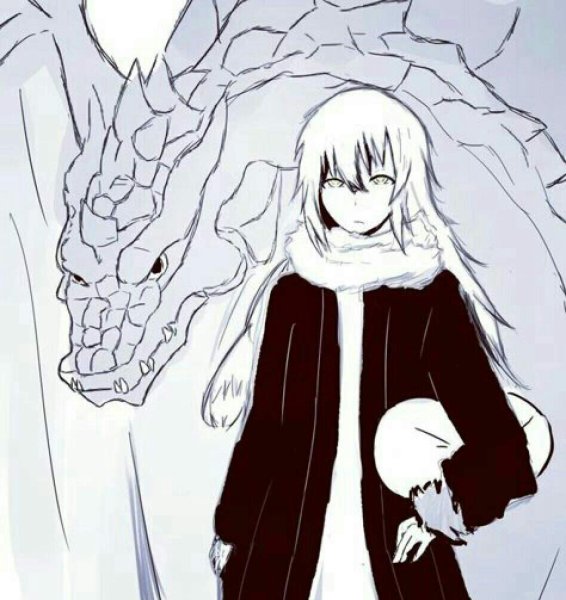 Римуру Темпест чёрно-белый