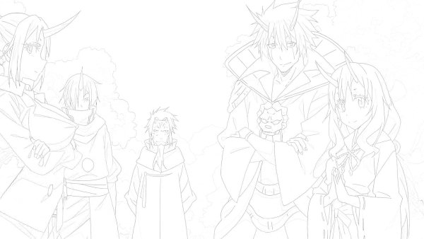 Раскраска аниме Перерождение в слизь