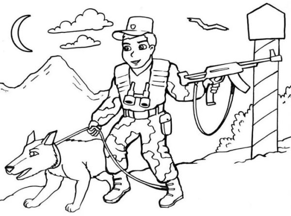 Военные раскраски для детей