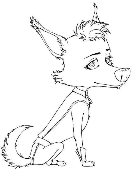 Белка и стрелка умная раскраска