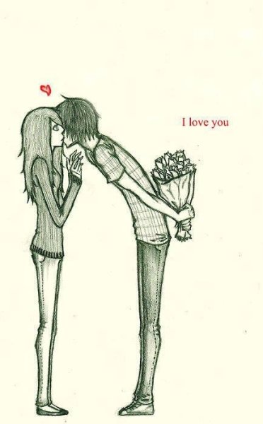 Рисунки карандашом влюбленные пары