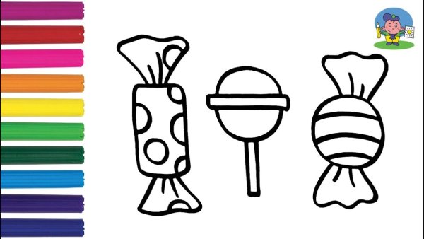 Трафарет конфетки